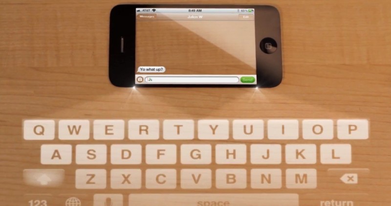 iPhone-tastatura holografica