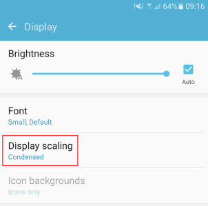 display scalare