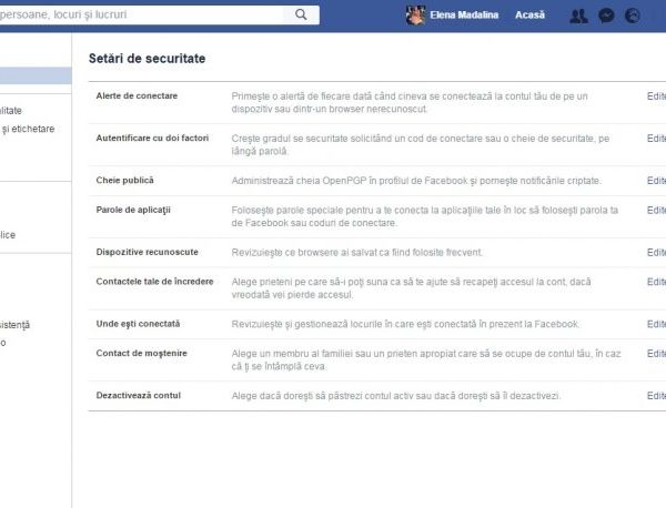 securitate facebook
