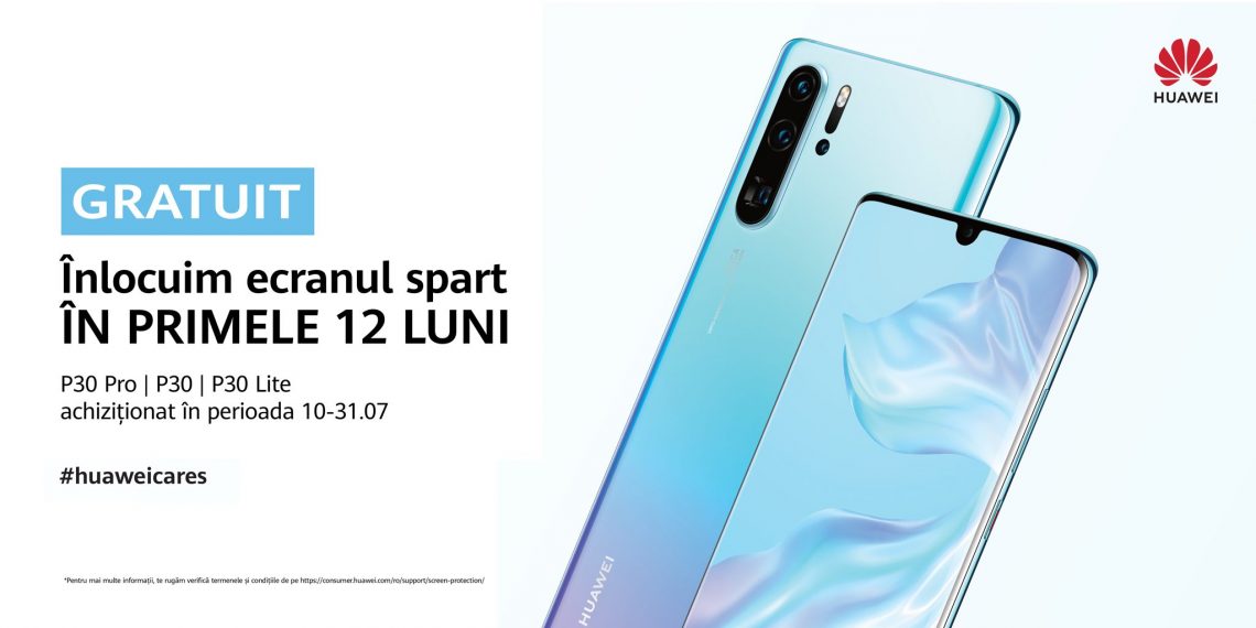 Huawei oferă reparație gratuită la achiziționarea unui P30 lite, P30 Pro sau P30