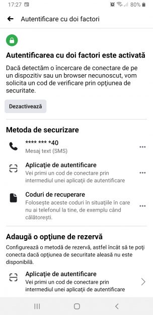 Securizează contul de Facebook