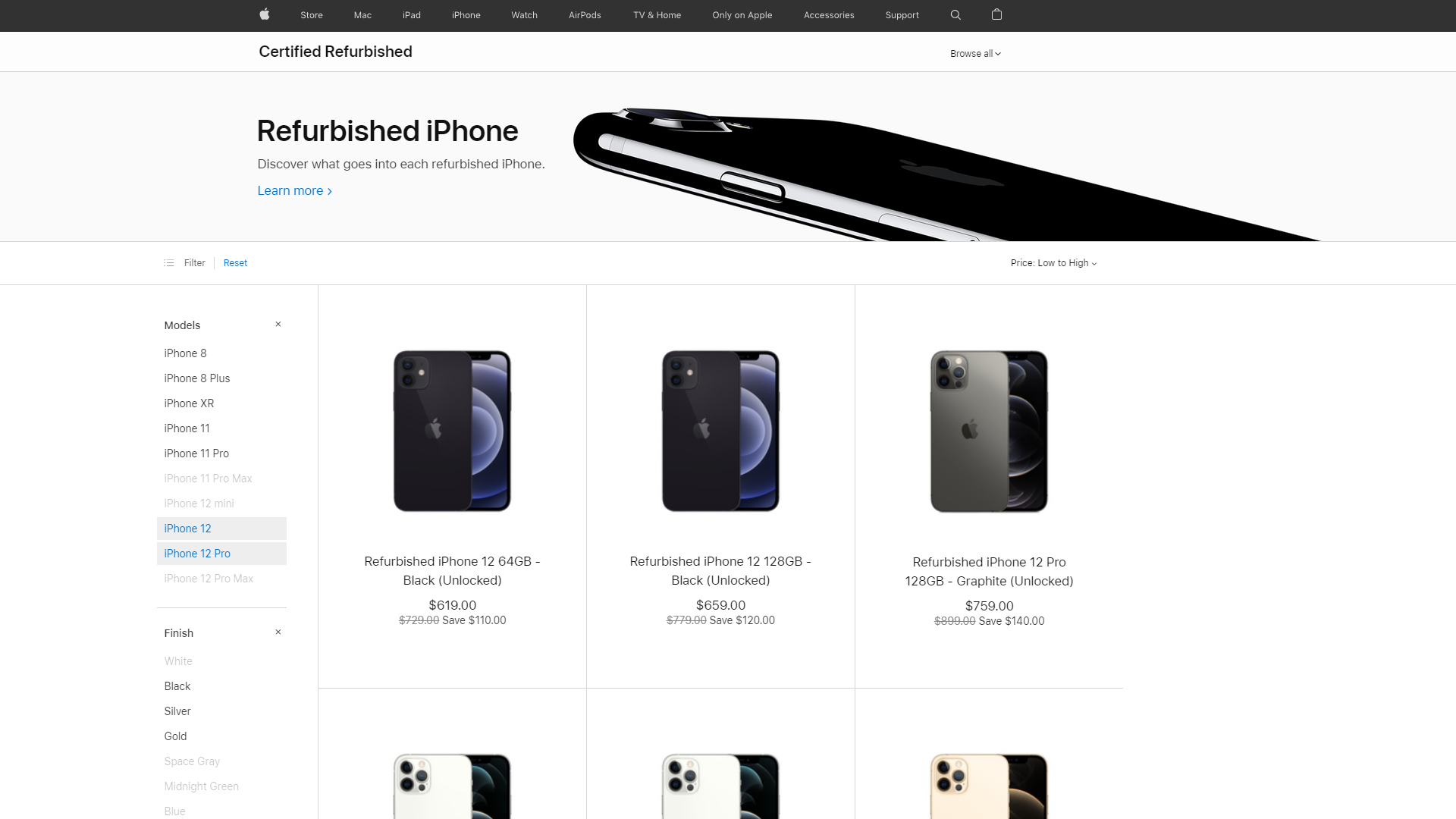 Apple vinde iPhone 12 și 12 Pro recondiționate