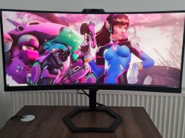 monitorul curbat Philips 34" WQHD
