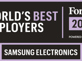 Samsung pe primul loc în top Forbes ,,Cei mai buni angajatori din lume” pentru al treilea an consecutiv
