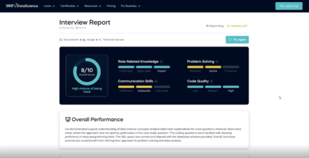 Raport de feedback pentru răspunsurile la interviu