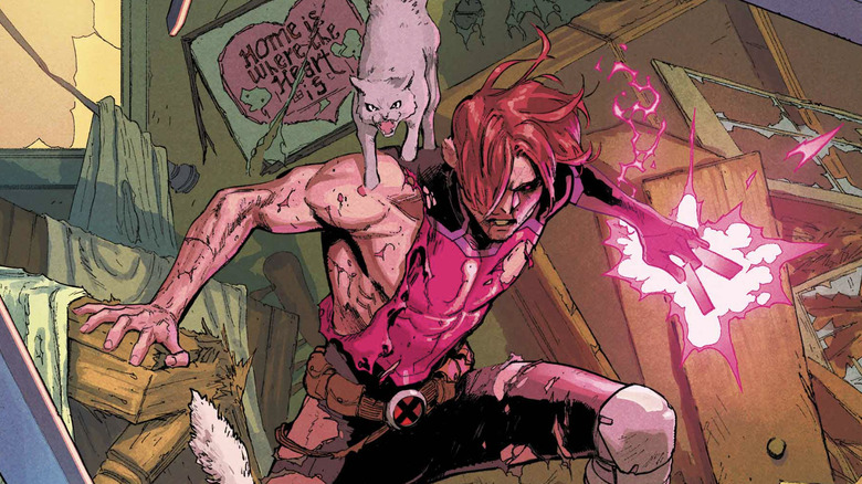 Gambit și o pisică în Uncanny X-Men #5