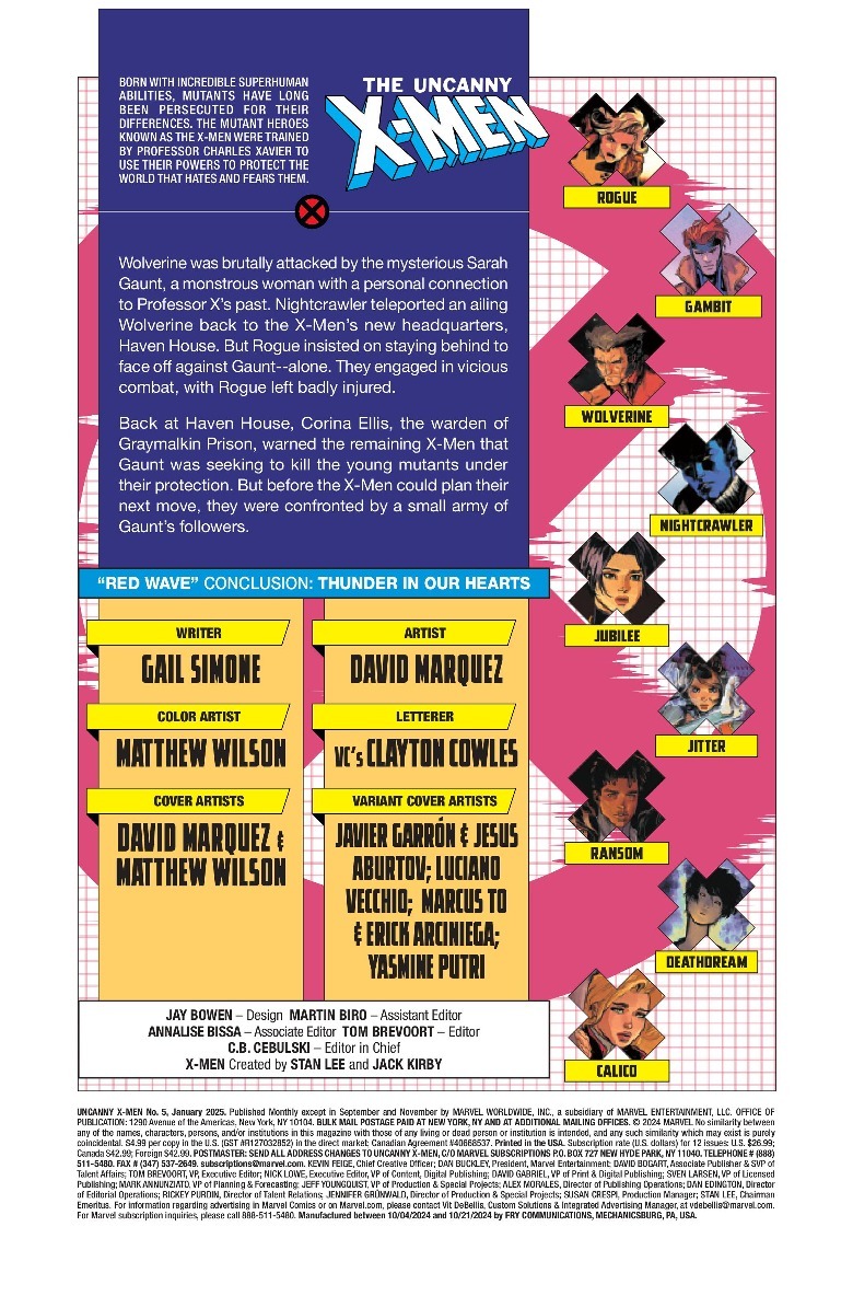 Uncanny X-Men #5 pagina de recapitulare