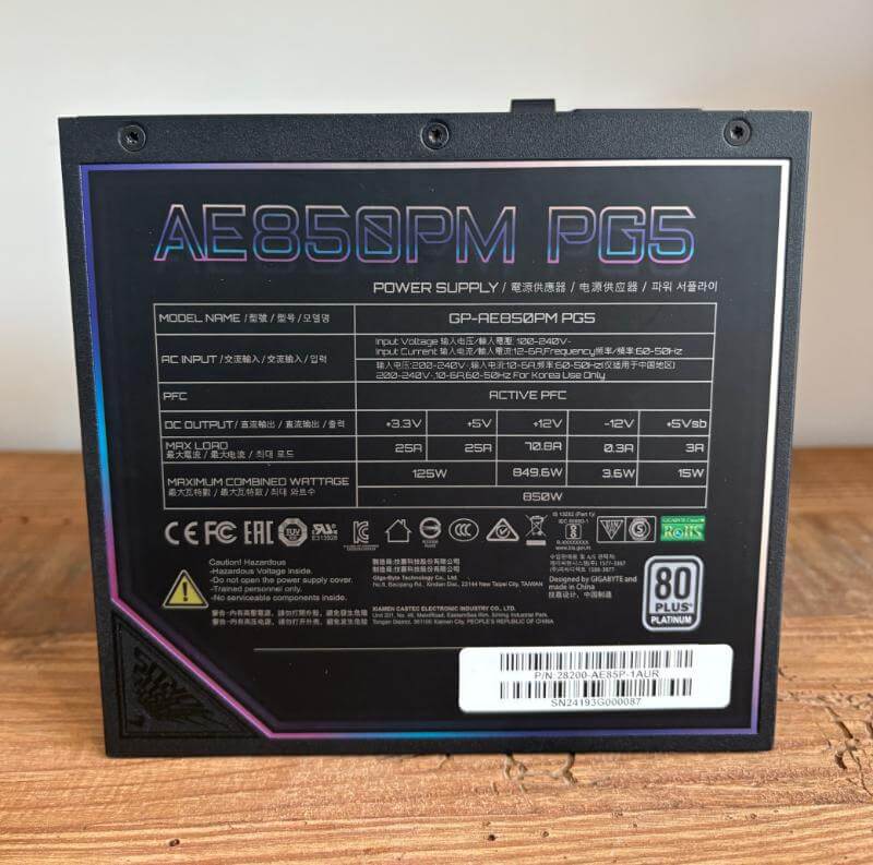 Gigabyte AORUS PSU Review8 Revizuire PSU Gigabyte AORUS Elite 850W: Performanță și eficiență de alimentare