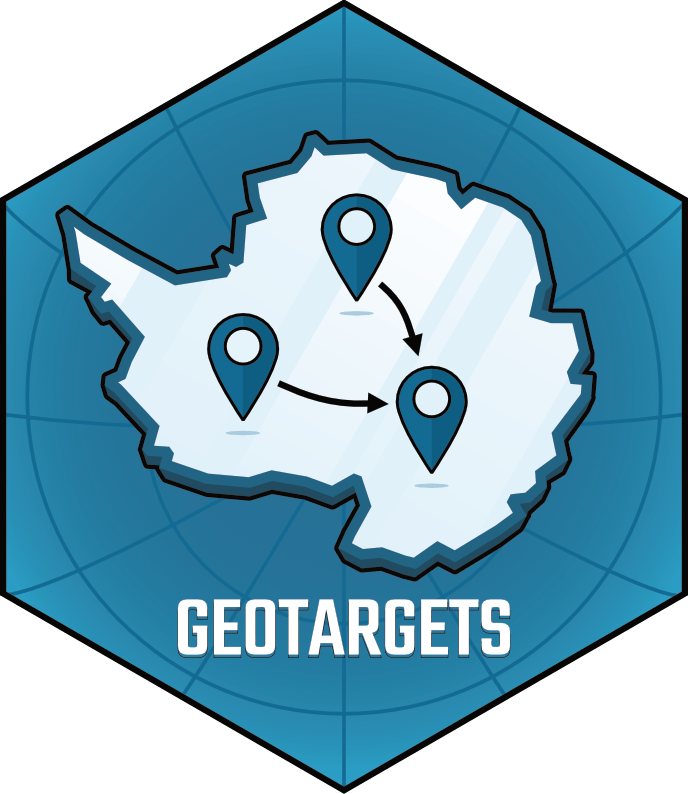 autocolant hexagonal pentru geotargets