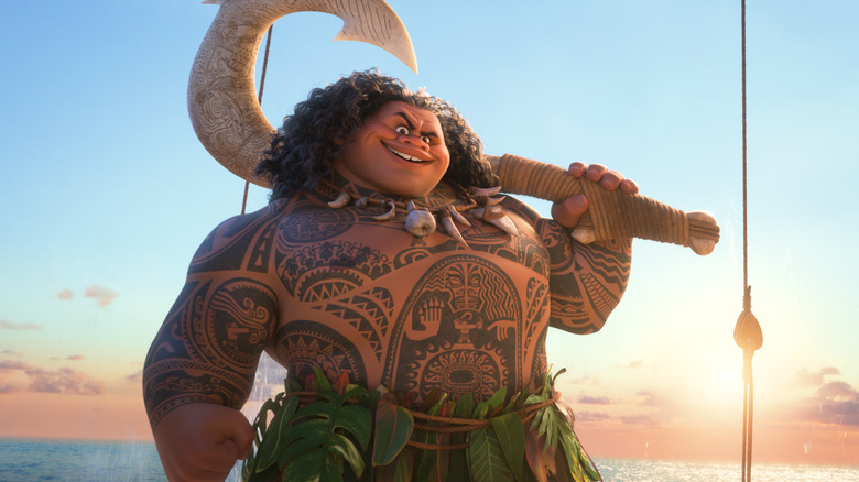 Maui al lui Dwayne Johnson își ține cârligul de pește în Moana 2
