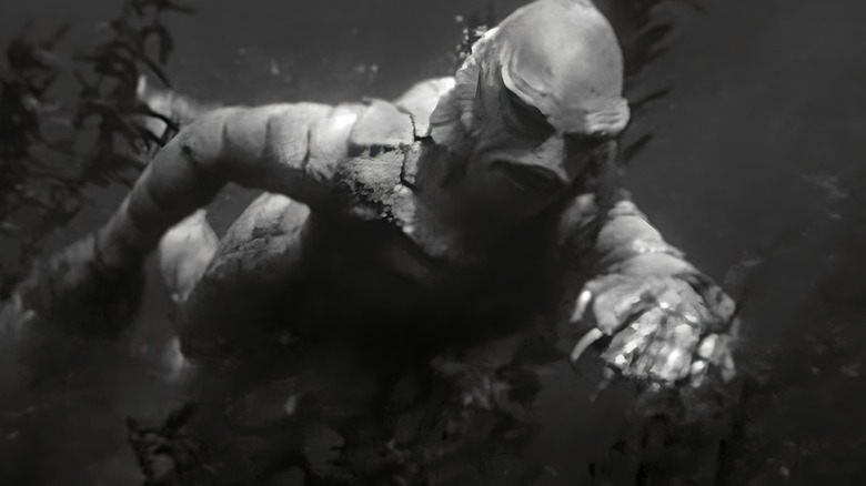 Gill-Man înot sub apă în Creature From The Black Lagoon