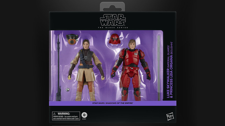 Figurine de acțiune din Star Wars: Shadows of the Empire Black Series: Luke Skywalker în rolul Gărzii Imperiale, Prințesa Leia Organa în rolul lui Boushh