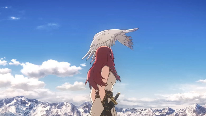 Hera privind un vultur zburător în Stăpânul Inelelor: Războiul Rohirrim