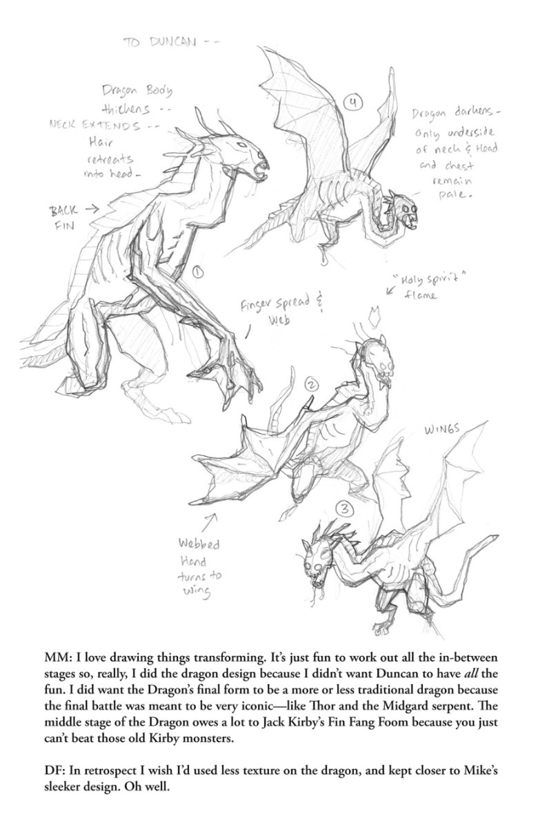 Hellboy The Storm and the Fury concept art forma dragonului lui Nimue