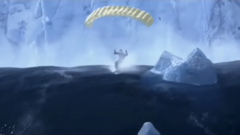 James Bond al lui Pierce Brosnan surfează un tsunami uriaș în Die Another Day