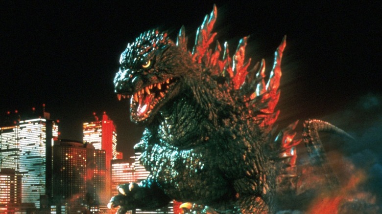 Godzilla asaltează Tokyo în Godzilla 2000