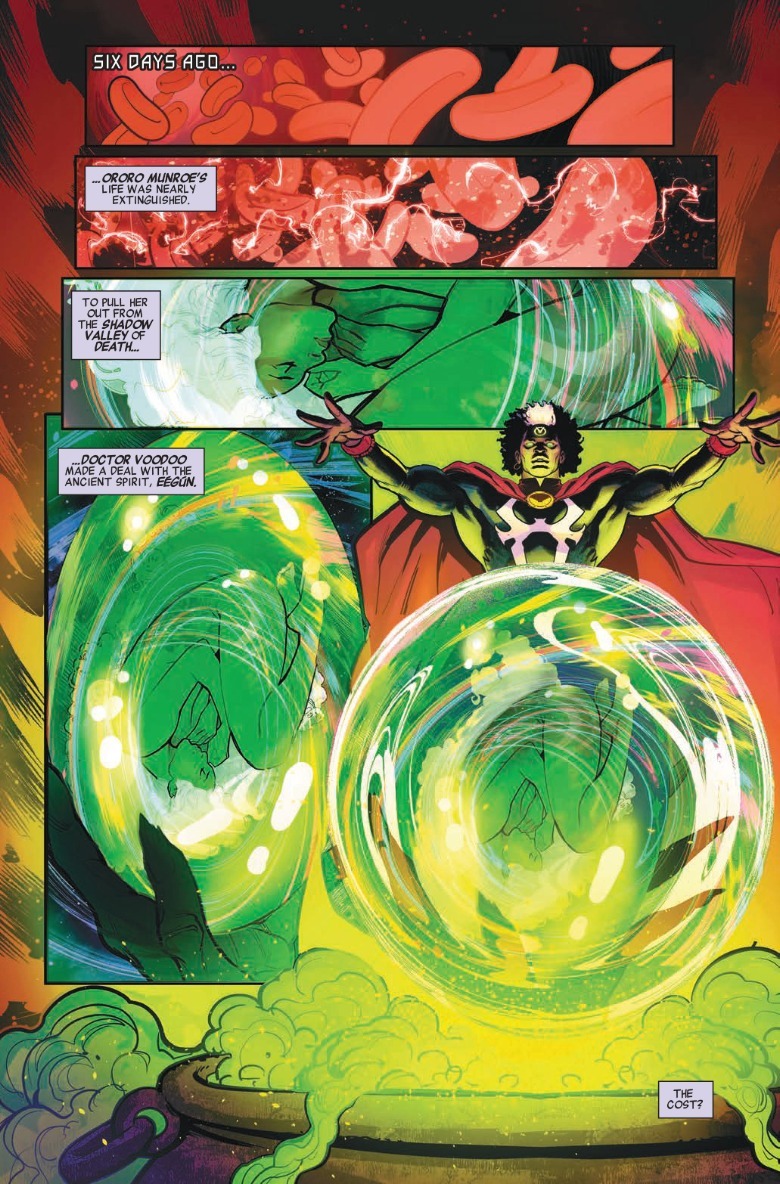 Furtuna #4 Page 1 Brother Voodoo vindecă Storm