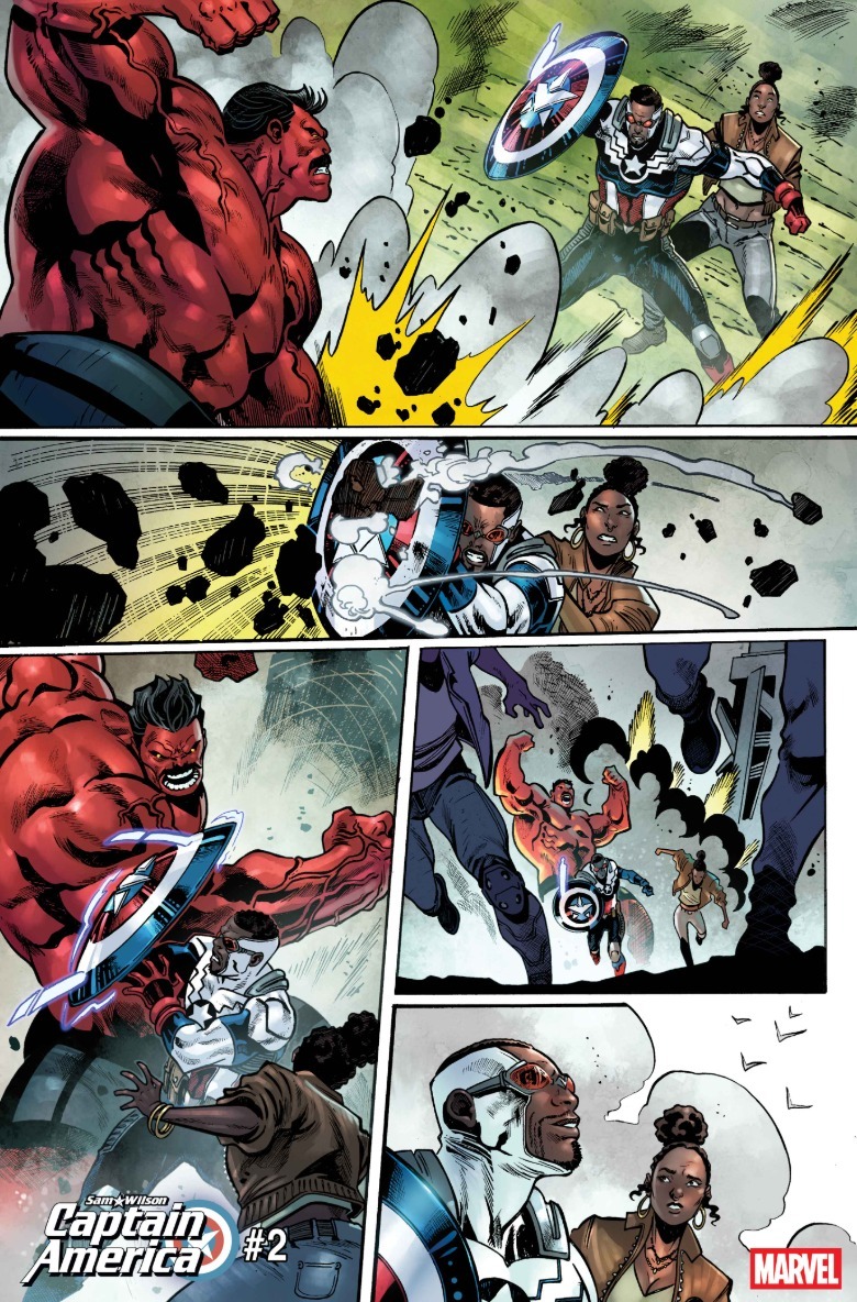 Căpitanul America vs Red Hulk Marvel Comics