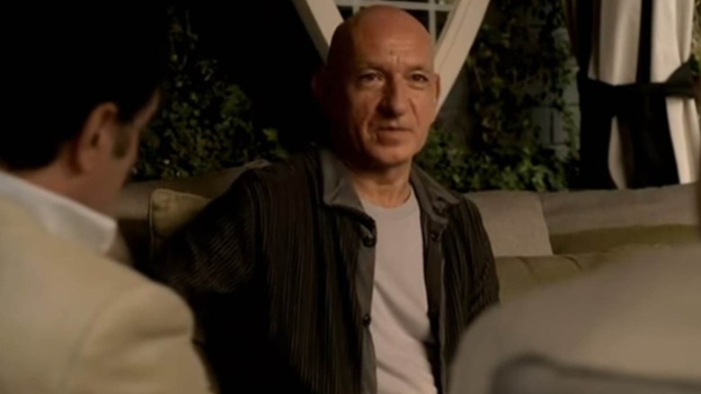 Ben Kingsley ca el însuși vorbind cu Christopher și Carmine în The Sopranos
