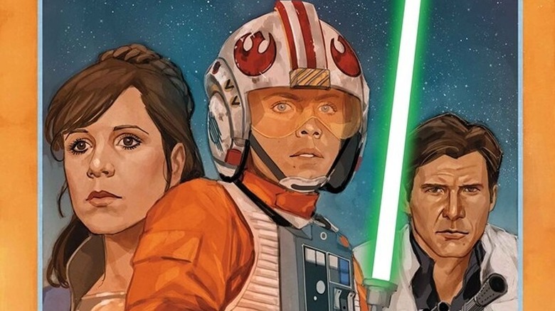 Leia, Luke și Han pe coperta principală pentru Star Wars #1 (2025)