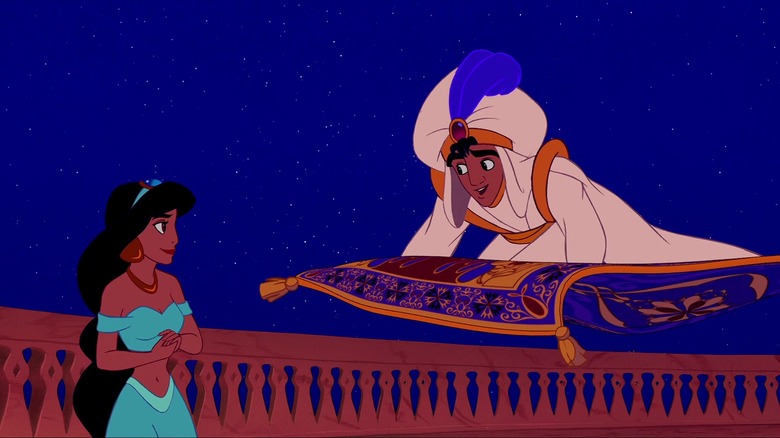 Aladdin îl invită pe Jasmine pe covorul său magic din Aladdin (1992)