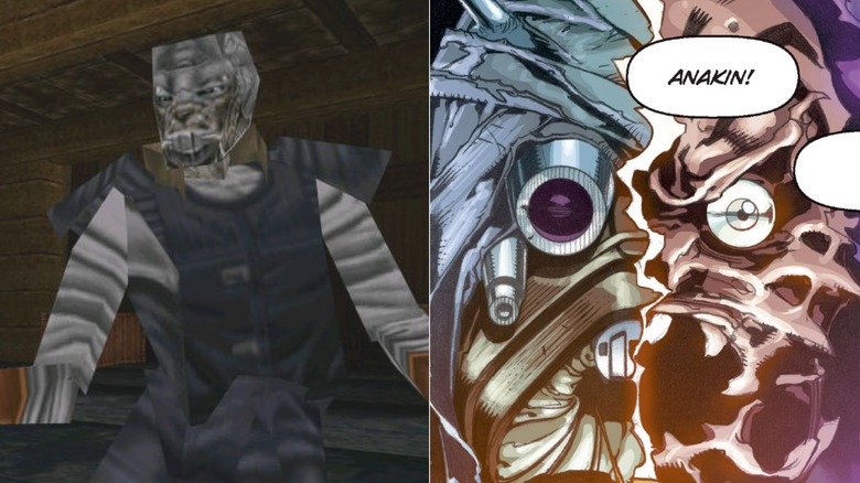 Grave Tusken în Jedi Knights: Dark Forces II și pe jumătate mascat Tusken Raider în Star Wars: Republica #62