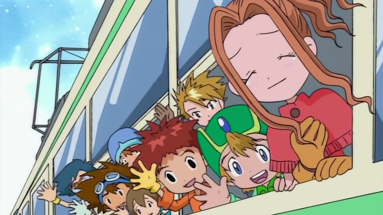 Mimi zâmbește și plânge în calitate de valul Digi-destinat la revedere în Digimon Adventure