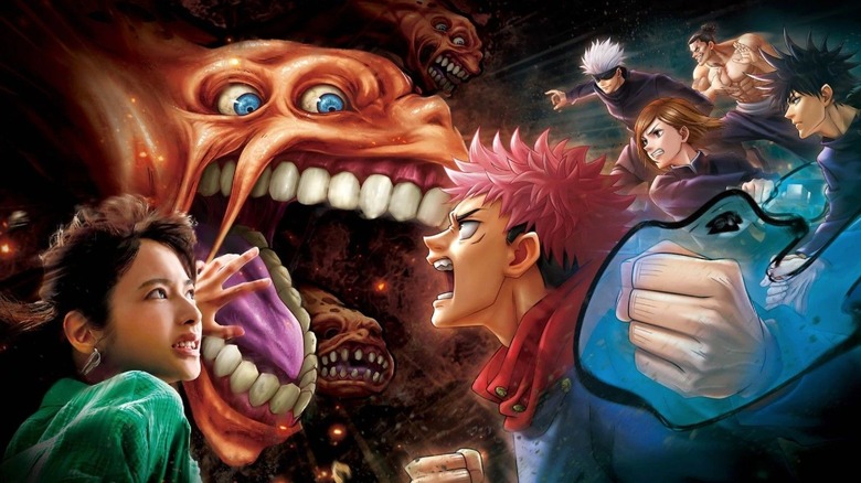 Yuji își ridică pumnul pentru a lupta cu un blestem în Jujutsu Kaisen, adevăratul 4-D