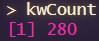 kwCount în R