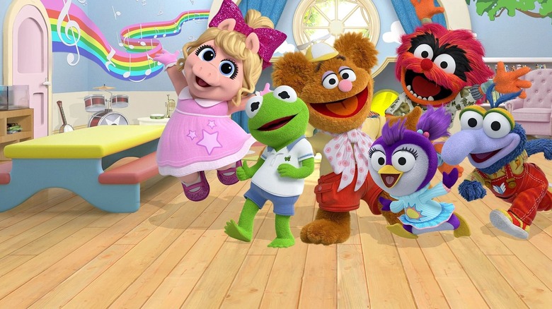 Versiuni animate de computer ale Piggy pentru sugari, Kermit, Fozzie, Gonzo și Animal