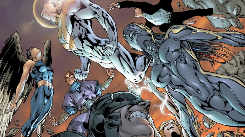 Membrii autorității care se uită în sus