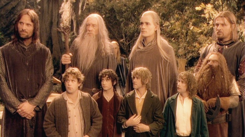 Membrii părtășiei inelului în picioare împreună