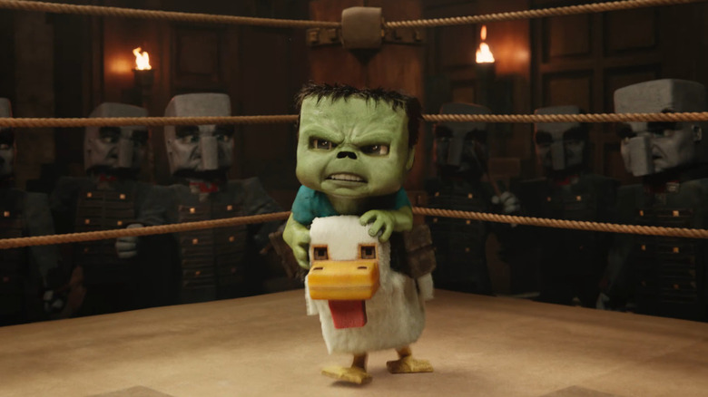 Jockey -ul de pui zombie într -un film Minecraft