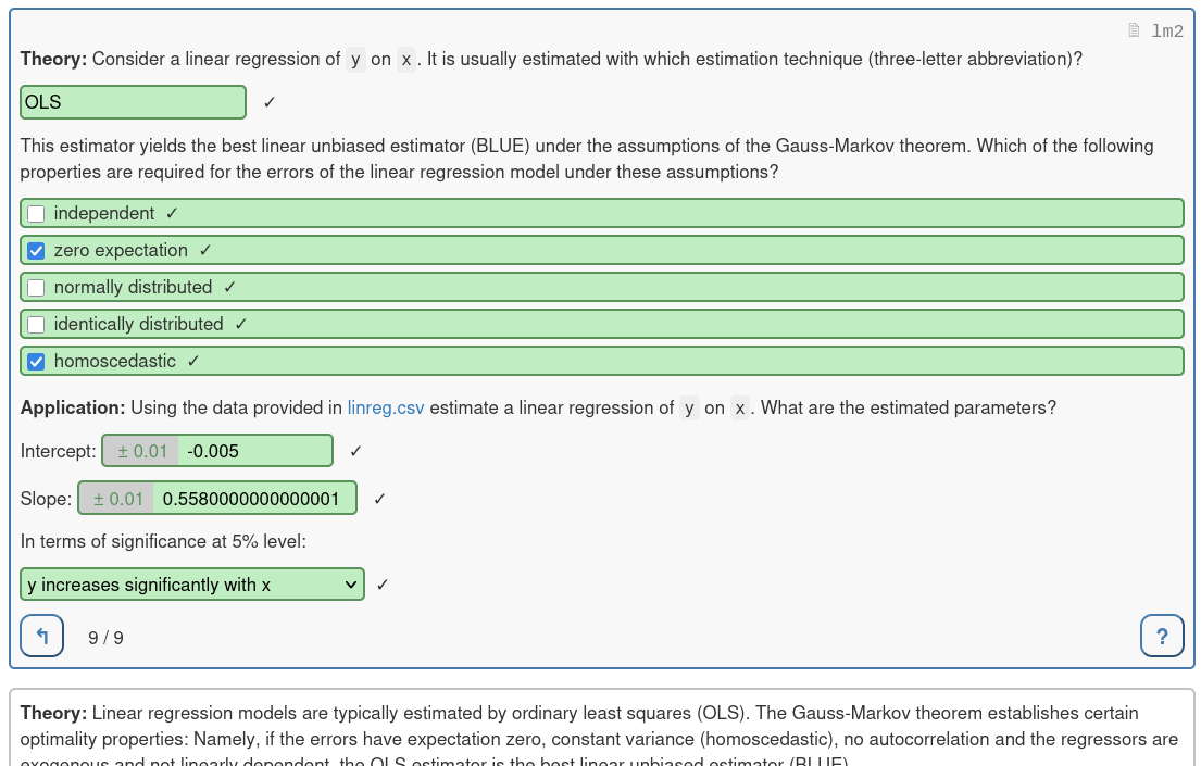 Screenshot of Auto-Display of LM2 Cloze Exercițiu