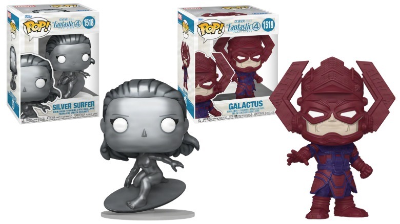 The Silver Surfer și Galactus în forma Funko