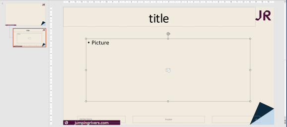 Slide Master View în PowerPoint.