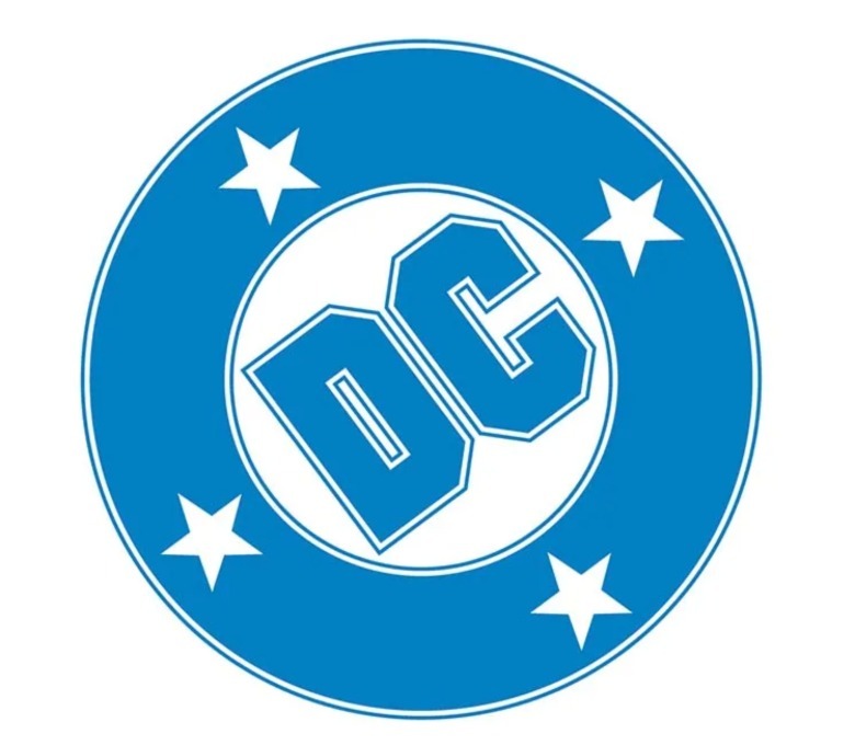 Logo -ul DC Comics 2024 pe fundal alb