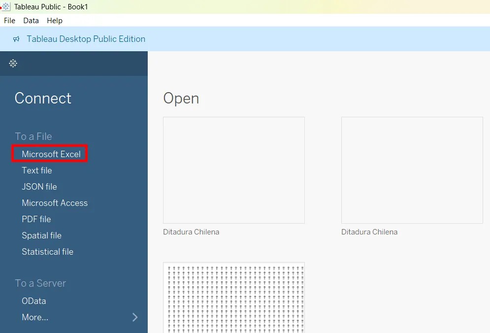 Conectarea la datele din publicul Tableau.