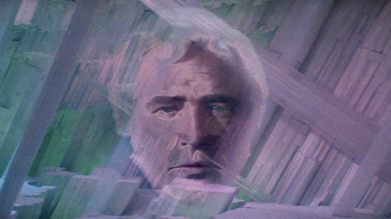 O hologramă a lui Zor-El în Cetatea Solitudinii din Superman: filmul