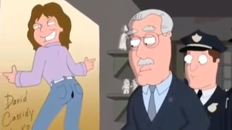 Family Guy, Warden Pewterschmidt văzând gaura în afișul lui David Cassidy al lui Peter
