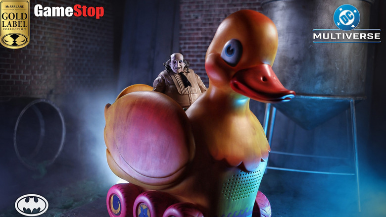 Penguin și figura de acțiune a rațelor și vehiculul set de la McFarlane Toys