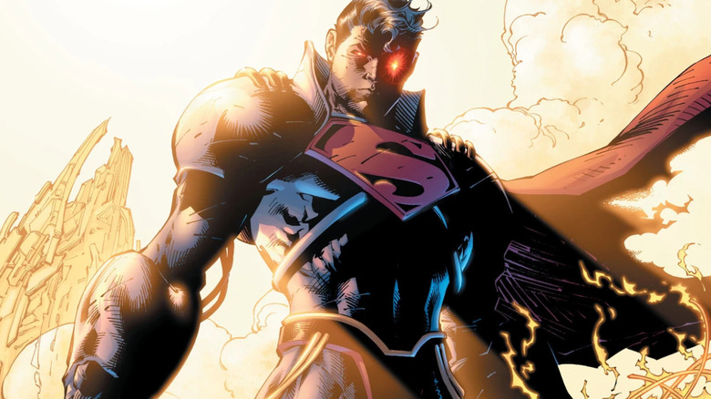 Superboy-Prime purtând armura anti-monitor în criza infinitului