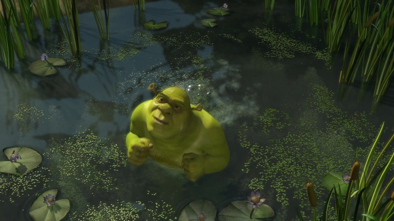 Shrek Farting într -un bog din Shrek
