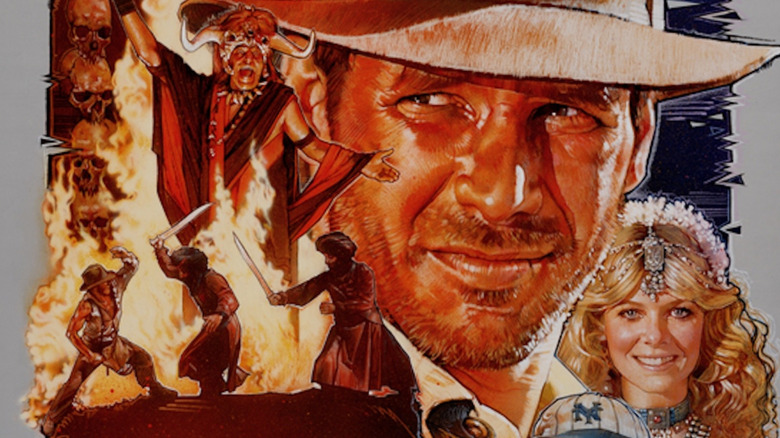 Afișul lui Drew Struzan pentru Indiana Jones și templul lui Doom