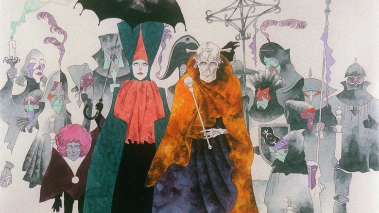 Sinistrul baron și adepții săi de la curte în Belladonna of Sadness