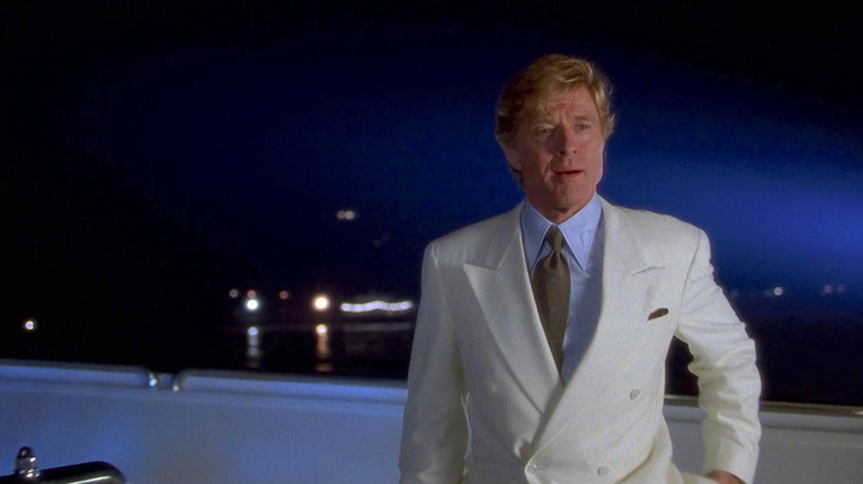 Robert Redford în rolul lui John Gage în stilul lui Gatsby în Propunerea indecentă