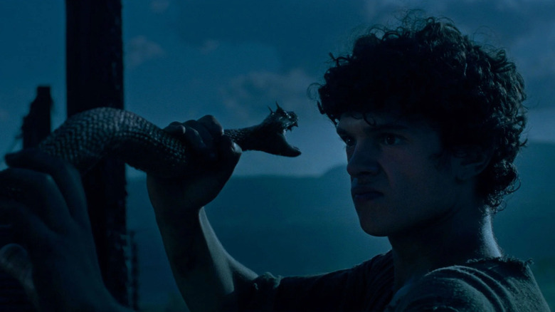 Băiatul strânge un șarpe în Fiul dulgherului