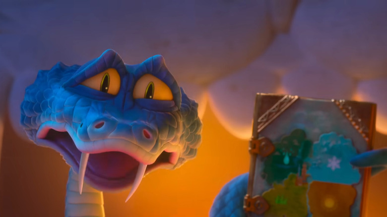 Gary ridică o carte cu un foc în spate în Zootopia 2