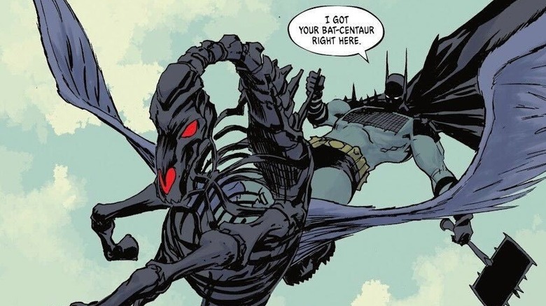 Absolute Batman #16 - Batman călare pe scheletul Pegasus al Femeii Minune