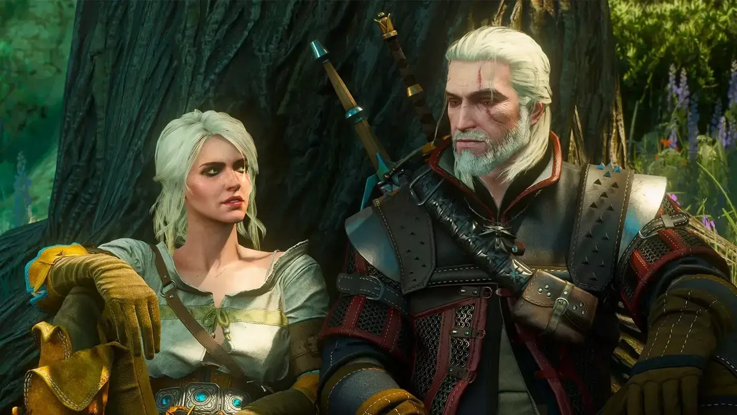 Imaginea îi arată pe Geralt și Ciri din The Witcher 3
